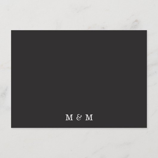 Carte D'accompagnement Détails minimaux simples en gras noir et blanc pou (Dos)