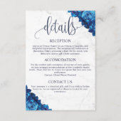 Carte D'accompagnement Détails minimaux sur le Mariage en marbre bleu de (Devant)