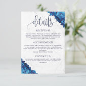 Carte D'accompagnement Détails minimaux sur le Mariage en marbre bleu de (Debout devant)