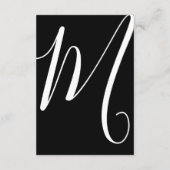 Carte D'accompagnement Détails minimaux sur le Mariage noir blanc (Dos)