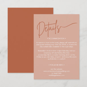 Carte D'accompagnement Détails orange terracotta minimaliste moderne