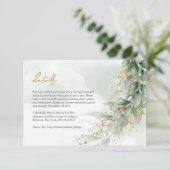 Carte D'accompagnement Détails ovales en feuille de verdure botanique mod (Debout devant)