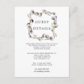 Carte D'accompagnement Détails pour invités de mariage en coton rustique  (Devant)