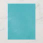 Carte D'accompagnement Détails pour invités Floral Turquoise, Jaune et Ro (Dos)