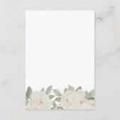 CARTE D'ACCOMPAGNEMENT DÉTAILS POUR LES INVITÉS DE MARIAGE AUX ROSES BLAN (Dos)