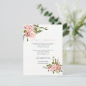 Carte D'accompagnement Détails pour les invités de mariage aux roses en a (Debout devant)