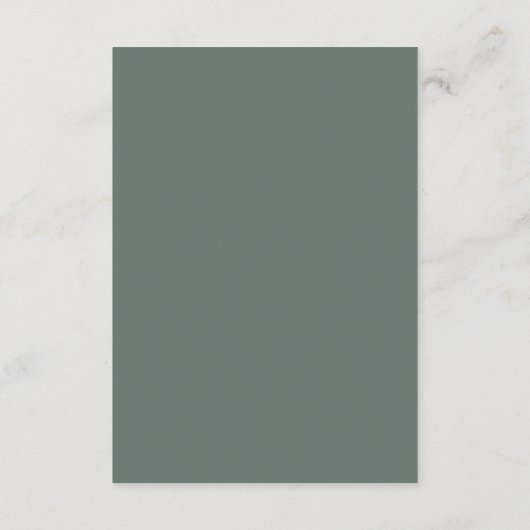 Carte D'accompagnement Détails pour les invités de mariage | Forêt d'hive (Dos)