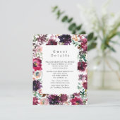 Carte D'accompagnement Détails pour les invités d'un mariage bohème avec (Debout devant)