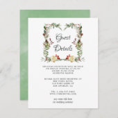 Carte D'accompagnement Détails pour les invités d'un mariage de Noël en f (Devant / Derrière)