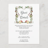 Carte D'accompagnement Détails pour les invités d'un mariage de Noël en f (Devant)