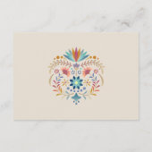 Carte D'accompagnement Détails QR du Mariage Fiesta Boho (Dos)