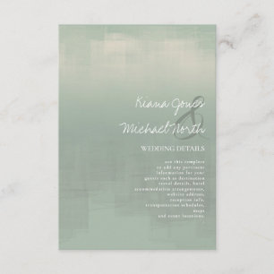 Carte D'accompagnement Détails Réflexions aquarelle ID774 vert