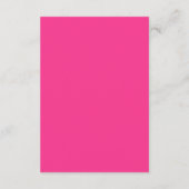 Carte D'accompagnement Détails rose fuchsia chaud de mariage (Dos)