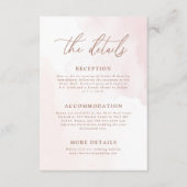 Carte D'accompagnement Détails simples du Mariage botanique rustique (Devant)