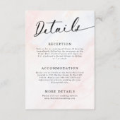 Carte D'accompagnement Détails simples du Mariage botanique rustique (Devant)