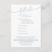 Carte D'accompagnement Détails simples du Mariage Chronologie de la calli (Devant)