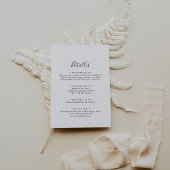 Carte D'accompagnement Détails simples du Mariage espagnol