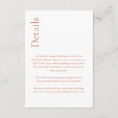 Carte D'accompagnement Détails simples minimaux du Mariage Citrus Grove (Devant)