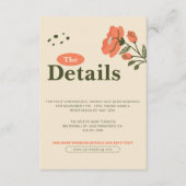 Carte D'accompagnement Détails simples sur les Mariages floraux (Devant)