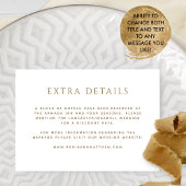 Carte D'accompagnement Détails supplémentaires (ou autres), Mariage blanc