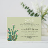 Carte D'accompagnement Détails sur la fleur de Cactus du désert (Debout devant)