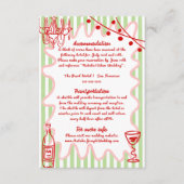 Carte D'accompagnement Détails sur l'amusant Mariage original peint à la (Devant)