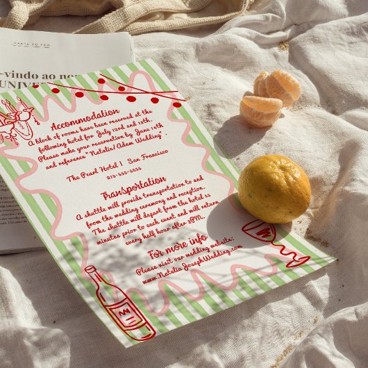 Carte D'accompagnement Détails sur l'amusant Mariage original peint à la