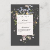 Carte D'accompagnement Détails sur le charbon Boho Fleur sauvage (Devant)