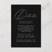 Carte D'accompagnement Détails sur le Mariage à lunettes noir et blanc (Devant)