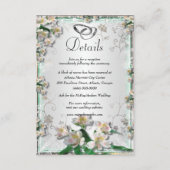 Carte D'accompagnement Détails sur le Mariage blanc élégant (Devant)