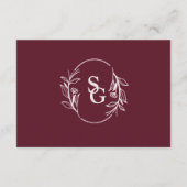 Carte D'accompagnement Détails sur le Mariage Boho Ruby (Dos)