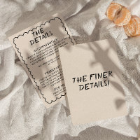 Détails sur le Mariage de cadre ironique écrit à l