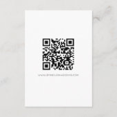 Carte D'accompagnement Détails sur le Mariage de code QR de la photo mini (Dos)