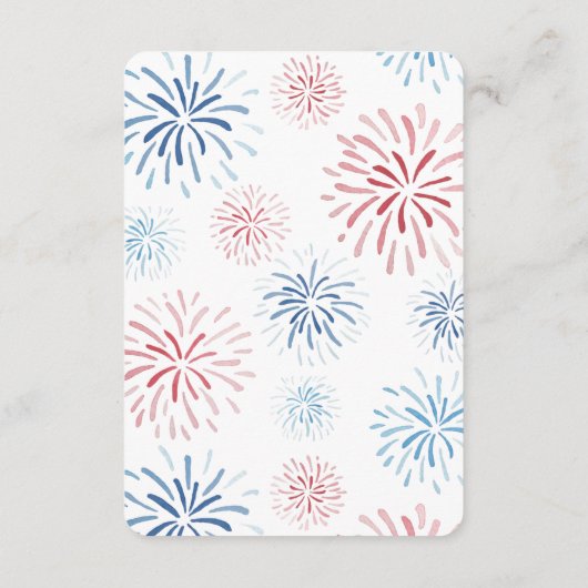 Carte D'accompagnement Détails sur le Mariage de code QR rouge blanc bleu (Dos)