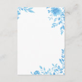 Carte D'accompagnement Détails sur le Mariage de la frontière florale ble (Dos)