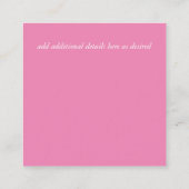 Carte D'accompagnement Détails sur le Mariage de la Monnaie rose vierge C (Dos)