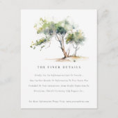 Carte D'accompagnement Détails sur le Mariage de l'arbre botanique d'aqua (Devant)