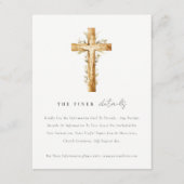 Carte D'accompagnement Détails sur le Mariage de l'église catholique simp (Devant)