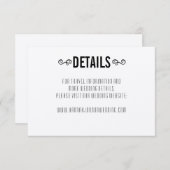 Carte D'accompagnement Détails sur le Mariage de Lovely Rustic Kraft (Devant / Derrière)