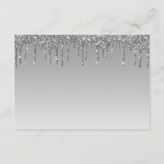 Carte D'accompagnement Détails sur le Mariage de Parties scintillant à go (Dos)