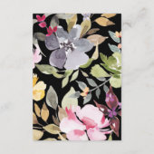 Carte D'accompagnement Détails sur le Mariage des fleurs d'aquarelle dram (Dos)