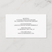 Carte D'accompagnement Détails sur le Mariage floral à fleurs blanches (Dos)