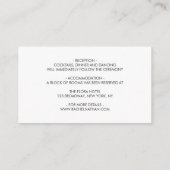 Carte D'accompagnement Détails sur le Mariage floral à fleurs blanches (Dos)