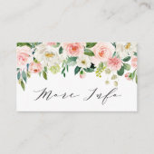 Carte D'accompagnement Détails sur le Mariage floral à fleurs blanches (Devant)