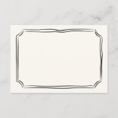 Carte D'accompagnement Détails sur le Mariage ironique tiré à la main (Dos)