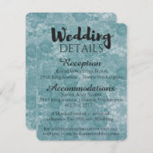 Carte D'accompagnement Détails sur le Mariage personnalisable/ INSERT CAR (Devant / Derrière)