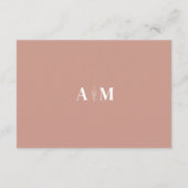 Carte D'accompagnement Détails sur le Mariage rose et blanc Dusty (Dos)