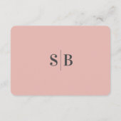 Carte D'accompagnement Détails sur le Mariage rose pâle couleur solide si (Dos)