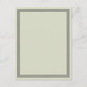 Carte D'accompagnement Détails sur le Mariage vert de la trame simple (Dos)