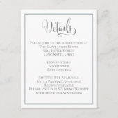 Carte D'accompagnement Détails sur le Mariage Vert Sage simple (Devant)